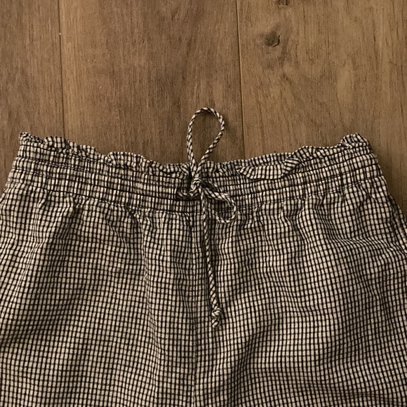 Madewell black and white checkered drawstring wide leg pants size M - Picture 5 of 7